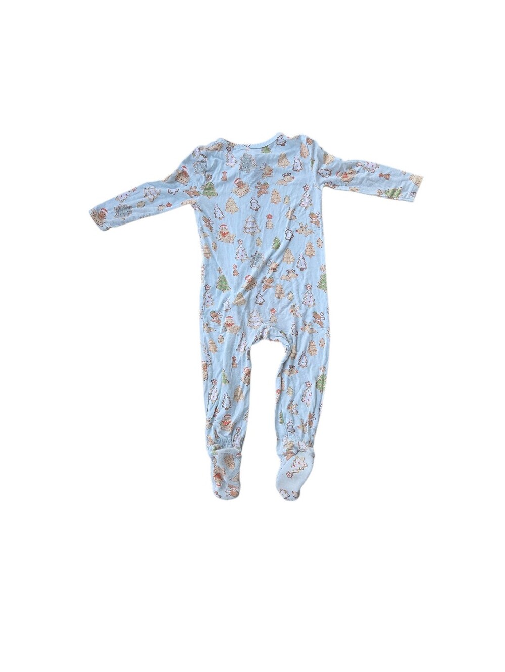 Angel Dear Bamboo Viscose Footie Pajamas Sleepsuit 9-12 Months Holiday Christmas - Picture 3 of 11